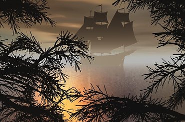 #okręt #widok #tapeta #grafika