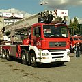 SH-53 MAN-TGA 35.360 Bronto-Skylift F53-SE, PKN "ORLEN" S.A.
To cztero-osiowy [dwie przednie osie skretne] podnosnik hydrauliczny ze zlamaniem i koszem.
Parametry techniczne:
Silnik: MAN-Turbodiesel D 2866 LF, 6-cylindrowy / rzedowy, poj. 11....