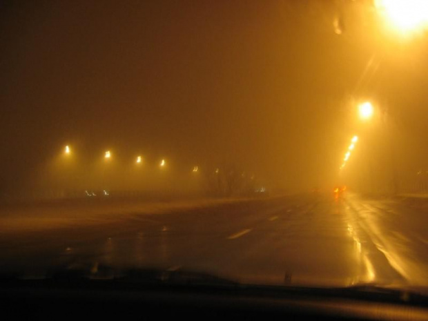 Lublin w wieczornej mgle, przed swietami, grudzien 2005 #LublinWieczorMgłaMgla