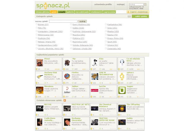 Zrzut ekranu z serwisu Spinacz.pl :) #SpinaczSpinki