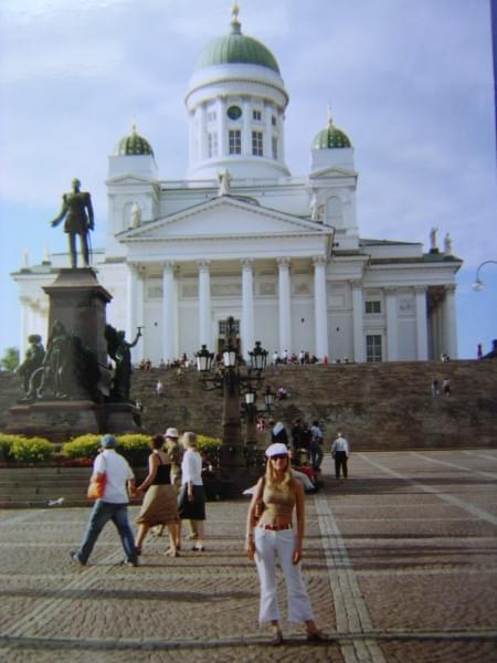 Helsinki / Helsingfors (Helsinki) - Katedra Luteriańska i Rynek (gdzie się rano odbywa targ)