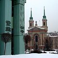 Plac Krasińskich - Budynek Sšdu Najwyższego, w tle Katedra Polowa Wojska Polskiego