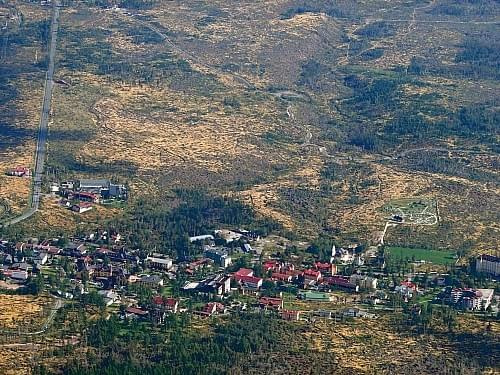 Stary Smokovec - widok z drogi na Sławkowski szczyt