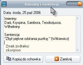 imieniny i sentencje