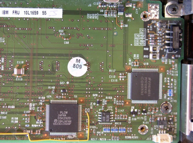 fragment Płyty głównej IBM 380XD z modułem IRDA.