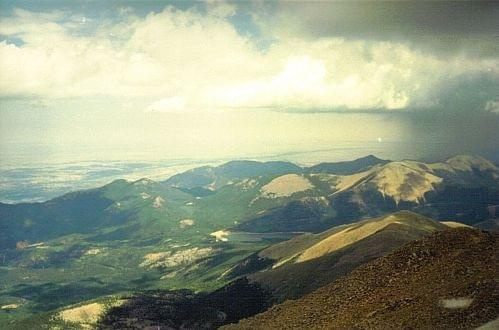 Widok z Pikes Peak (4300 mnpm), Colorado