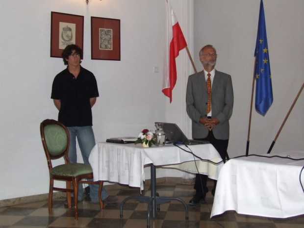 Profesor Kliesch z Frankfurtu podczas seminarium w dniu 20.09.2006 w Kurozwękach. #WspółpracaWProgramieLeonardo