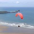 Plaza w Rhossili ten cypel nazywa sie Worm Head