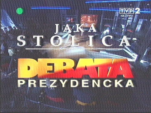 Debata prezydencka "Jaka będzie stolica?" w Telewizyjnej Dwójce.