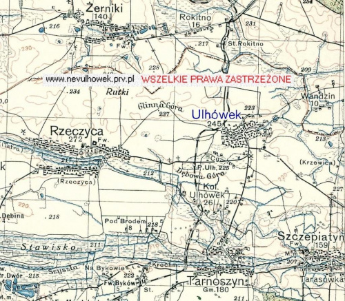 Mapa historyczna 1938r #Ulhówek #mapa