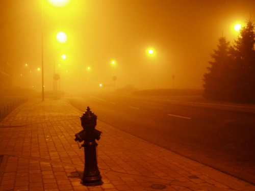 Mgła w Krakowie #mgła #Kraków #Noc #Jesień #listopad