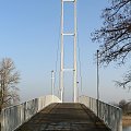 Most wiszący na rzece Warcie w Sieradzu. #Sieradz #most #Warta #mosty