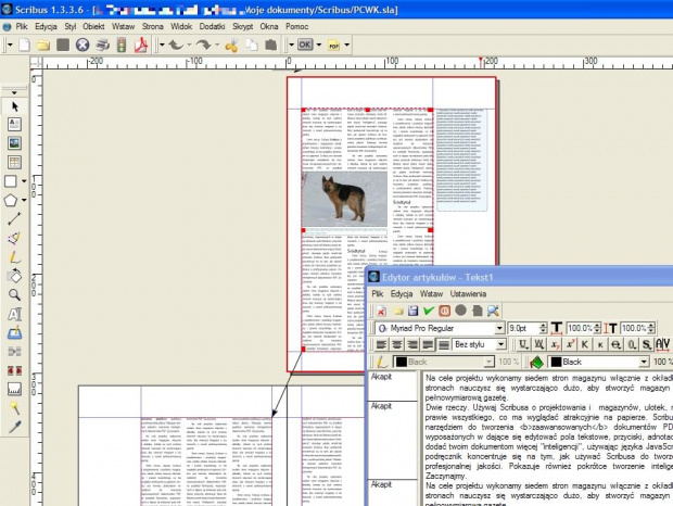 Scribus - opensource'owy DTP