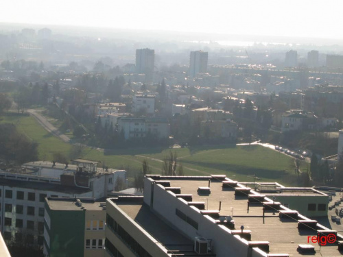 widok z 14 pietra rektoratu UMCS w Lublinie (09,12,2006 Lublin) #LublinRektoratPanoramyReig