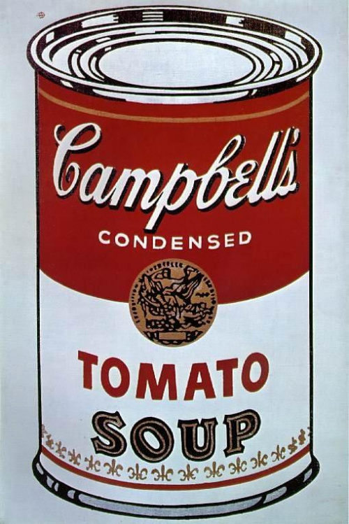 Campbell's Soup Can
1964
Andy Warhol - American Pop Artist c.1930-1987
Leo Castelli Gallery, New York
Silkscreen on canvas #puszka #campell #zupa #popart #warhol