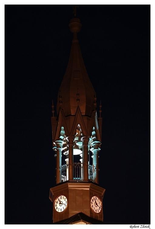 Wieża zegarowa Ratusza #Międzyrzecz #ratusz #Obra #wieża
