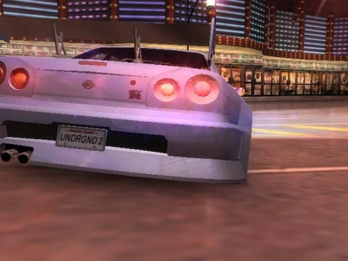 Mój Nissan SkyLine GT-R34 do Turnieju o mistrza kierownicy BayView w grze NFS Underground 2