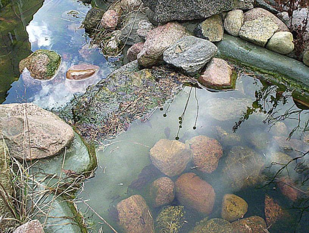 Pierwsza kaskada, widok od góry strumiena strumienia