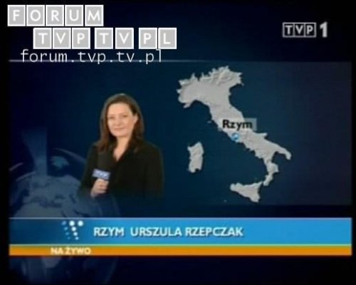 Urszula Rzepczak - dziennikarka i korespondentka Wiadomości TVP1 w Rzymie, dawniej dziennikarka telewizji Polsat. Wiećej na: www.forum.tvp.tv.pl