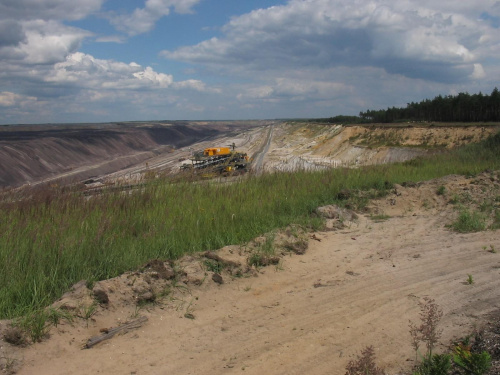 Linie kolejowe na terenie elektrowni odkrywkowych Vattenfall w Łużycach Dolnych (przy samej polskiej granicy)