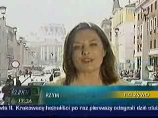 <font color=darkblue size=3><u>2006.04.01 - Kurier TVP3; 17:30 - Watykan.</u></font><br>Urszula Rzepczak - dawniej dziennikarka i prezenterka Informacji w Polsacie, autorka programu podróżniczego Obieżyświat w Polsat 2 Int...