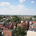 Widok z wiezy kosciola ewangielickiego na miasto #Miasto #Kluczbork