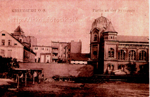 Synagoga w stylu mauretańskim - oddana do użytku 15 wrzesnia 1886 przy ulicy Opolskiej (obecnie Skłodowskiej) jako trzynawowa Bazylika z emporami - zburzona/spalona 10 listopada podczas tzw. "Nocy Kryształowej" #Kluczbork #Kreuzburg