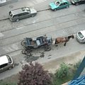 W środku miasta (centrum wrocławia) jegomość zaparkował sobie dorożką (z kuniem :-))