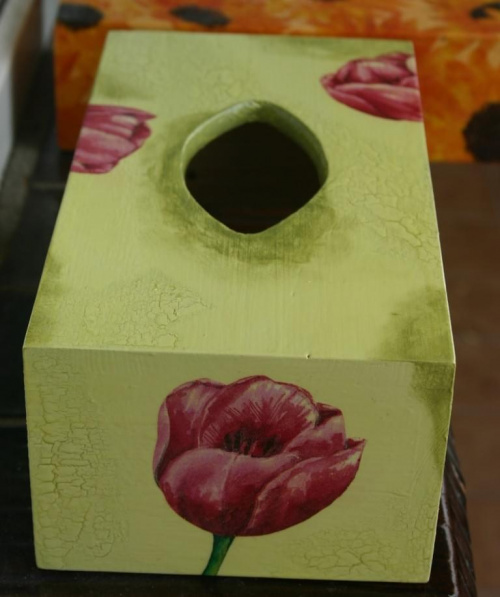 chustecznik tulipany 2 #decoupage