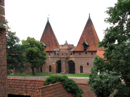 Malbork - widok z okna zamku wysokiego